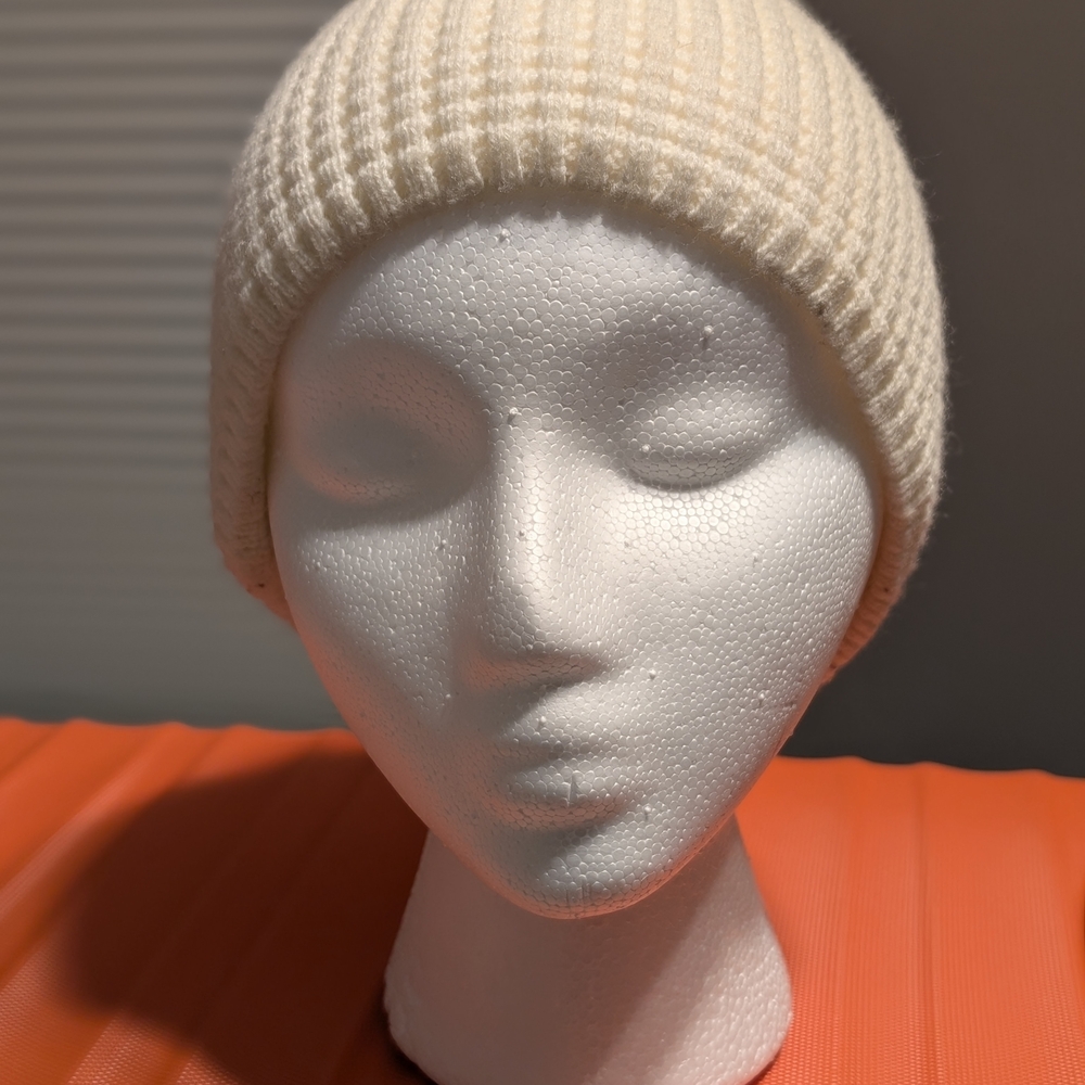 Cream Knit Beanie